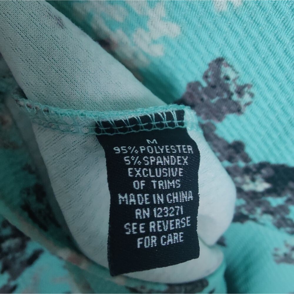 J for Justify Retro Turquoise Floral Mini Skater Dress, Size M - Picture 10 of 10